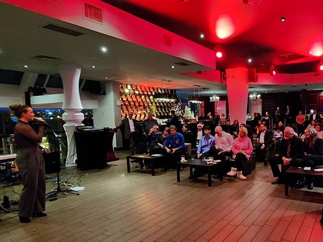 Shot of SEB Group of Companies employees happy and enjoying at christmas party