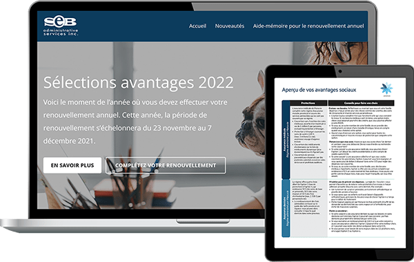 Avantages Communication affichée sur différents appareils