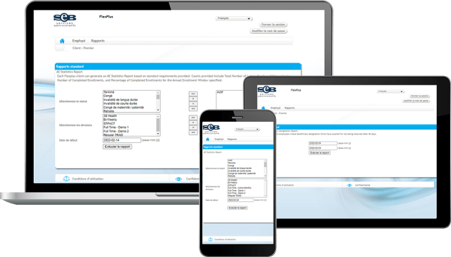 Images de FlexPlus ADMIN sur différents appareils