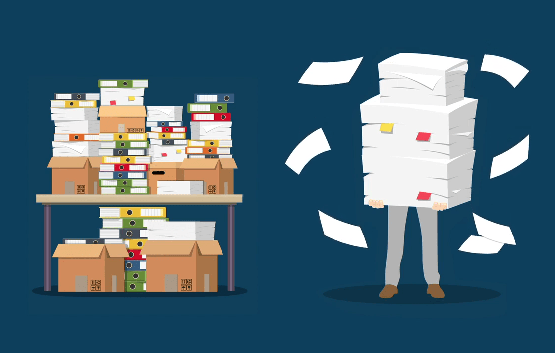 FlexPlus Pay Video Overlay image showing paper cheques