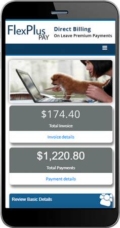 Screenshot of FlexPlus Pay user interface on mobile device